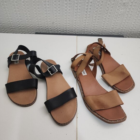 Steve Madden Women's Tesa Slingback Black Sandal Bundle Women's Size 8.5 - Picture 3 of 16